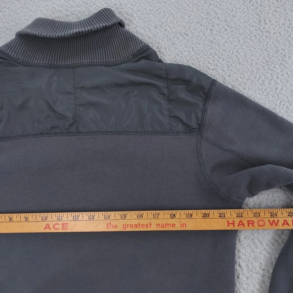 Nike Air Jordan Sweater Mens Large Gray Cotton Thick Heavy Jumpman Collar Warm